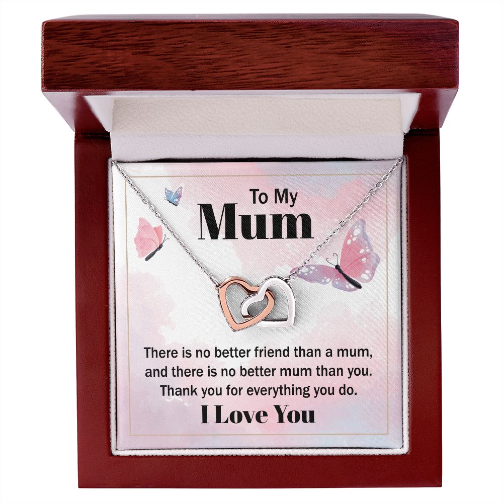Mom Necklace Gifts for Mom from Daughter to Mom Gifts for Mothers Day from Daughter, To My Mom Necklace from Daughter to Mom Birthday Gifts Necklace with Message Card and Gift Box19 Interlocking Hearts Necklace