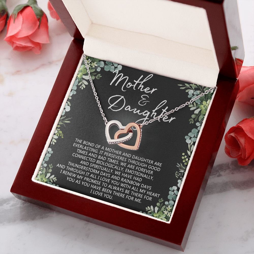 Mother Daughter Necklace Mothers day Necklace Mother Daughter Gift Mother Daughter Jewelry Gift For Daughter From Mom Daughter Mother Birthday Gift Interlocking Hearts Necklace