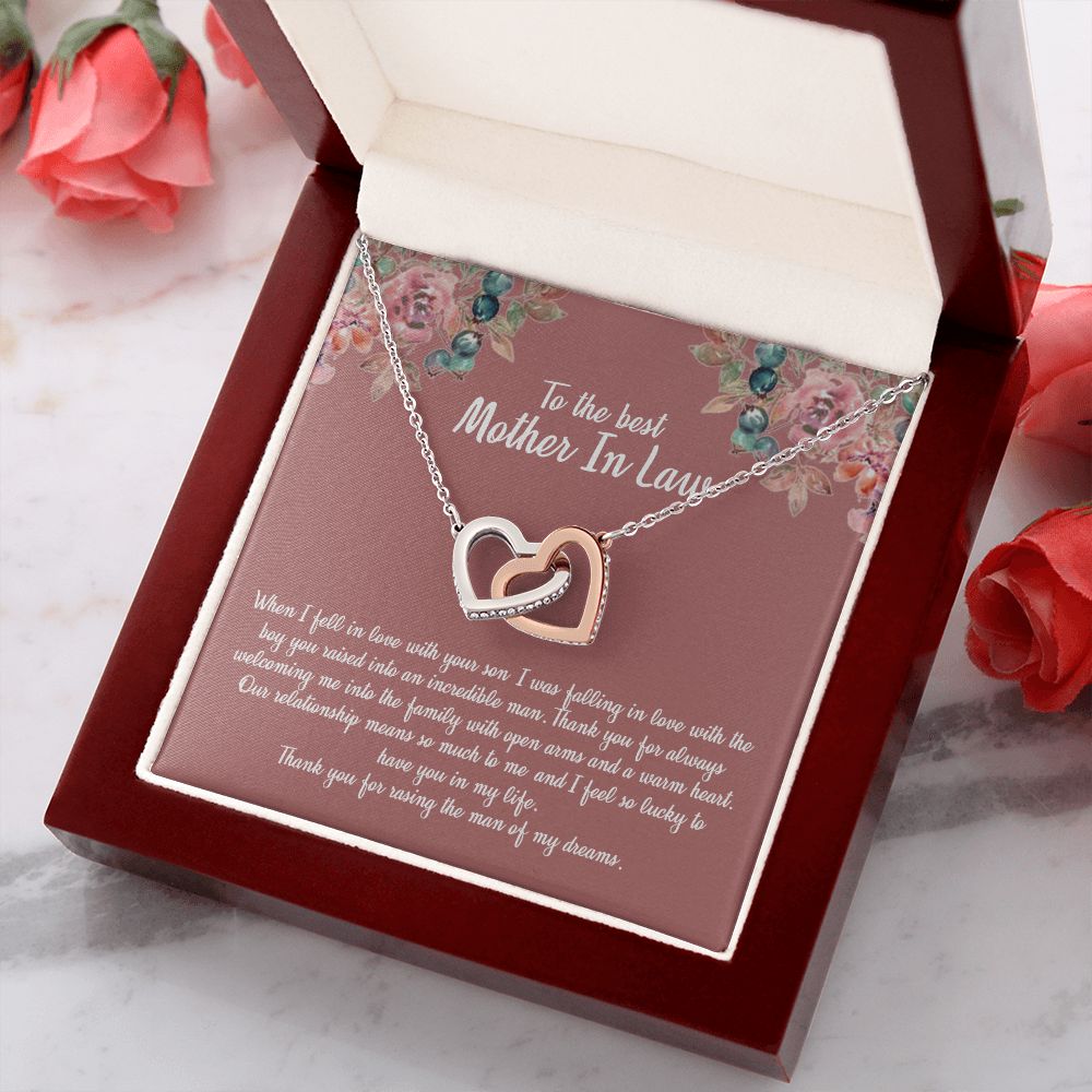 Mother in Law Necklace, Jewelry for Women, Future Mother in Law Gifts from Daughter in Law, Mother of Bride Gifts For Mother in Law, Birthday Gifts For Mother In Law From Daughter In Law3 Interlocking Hearts Necklace