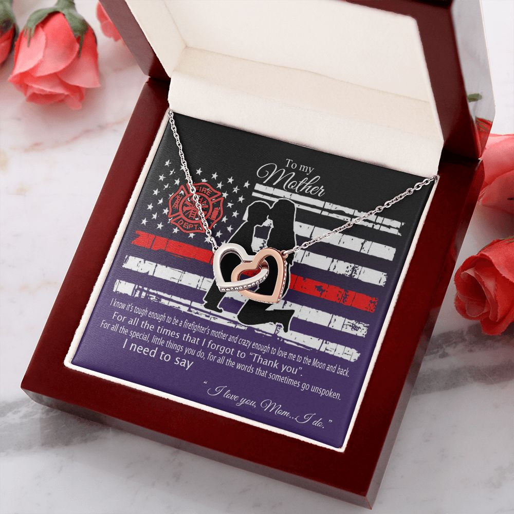 Mom Necklace Gifts for Mom from Daughter to Mom Gifts for Mothers Day from Daughter, To My Mom Necklace from Daughter to Mom Birthday Gifts Necklace with Message Card and Gift Box2233 Interlocking Hearts Necklace