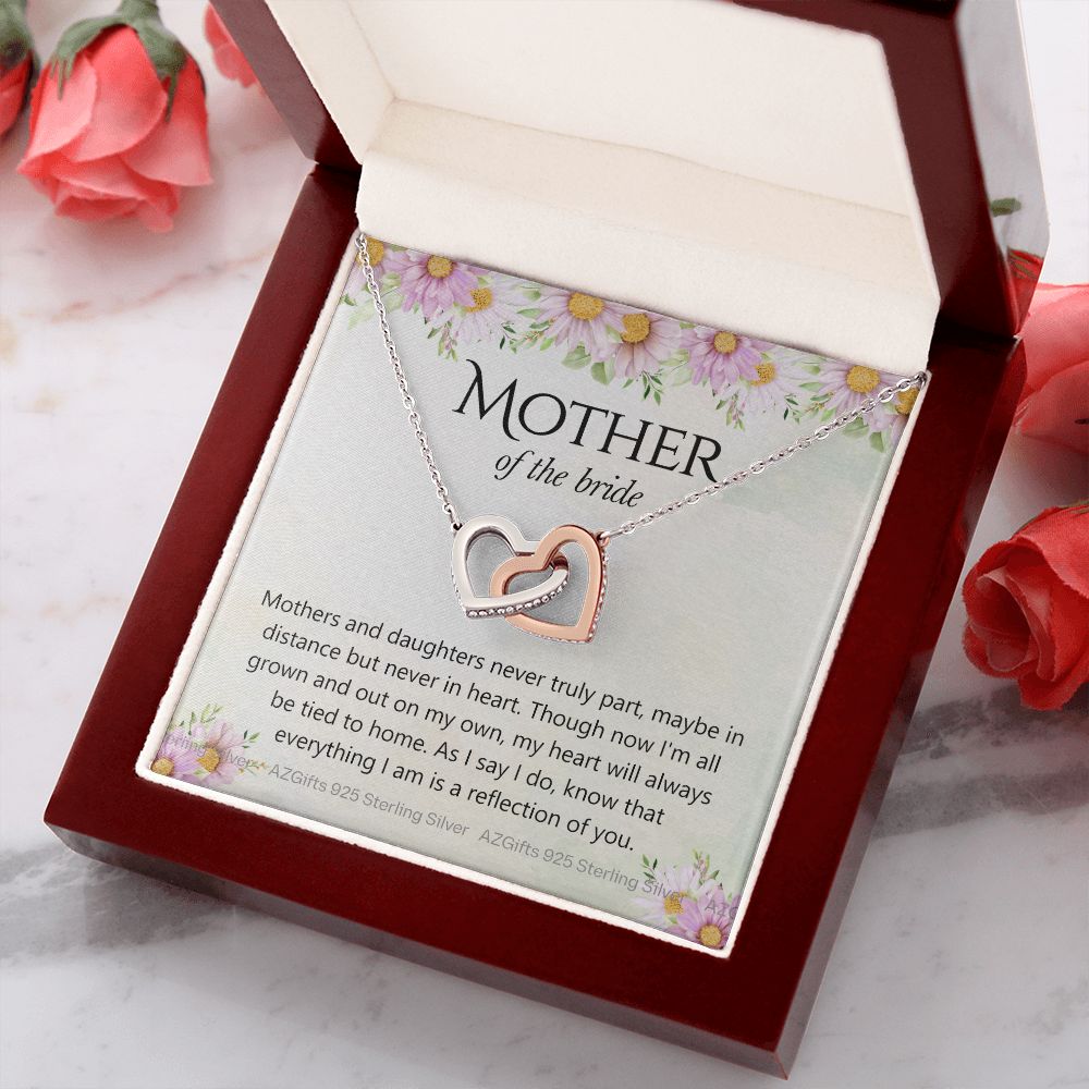 Mother Of The Bride Gift, Mother Of The Bride, Mother Of The Bride Gifts, Gift For Mother Of The Bride, Mother Of Bride Jewelry Interlocking Hearts Necklace