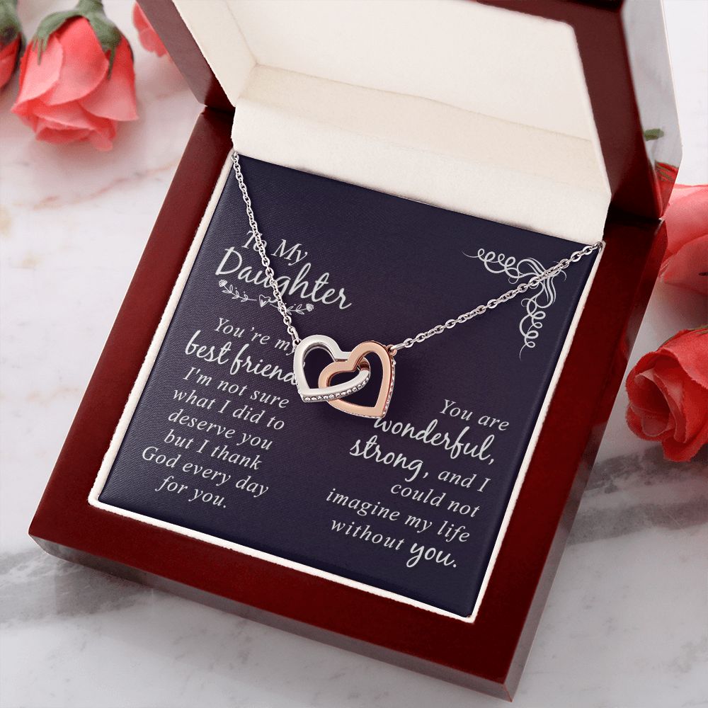 To My Daughter Necklace Gift from Mom, Mother and Daughter Jewelry Necklace for Girls, Mother Daughter Gift Ideas, Jewelry Pendant Necklace