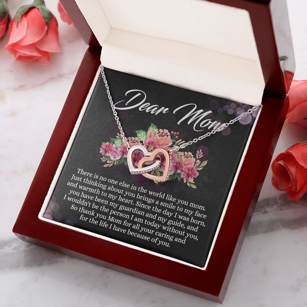 To My Mom Necklace, Mothers Day Gift From Daughter, Mom Gifts Idea, Mothers Day Necklace From Daughter, Mothers Day Gift From Son, Gift For Mom From Son, Mothers Day Jewelry Box Interlocking Hearts Necklace