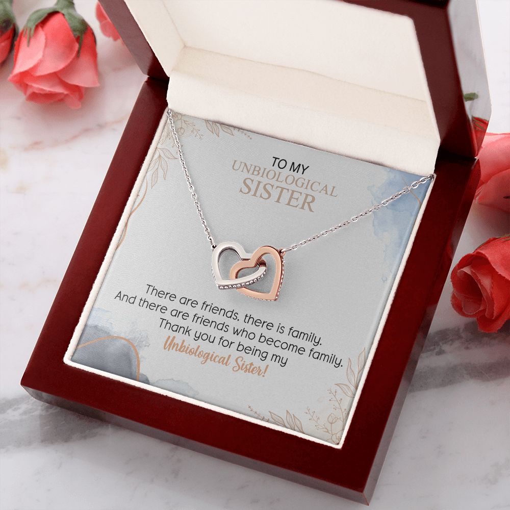 Best Friend Necklace For Unbiological Sister Soul Sister Gift Bestie Birthday Interlocking Hearts Necklace