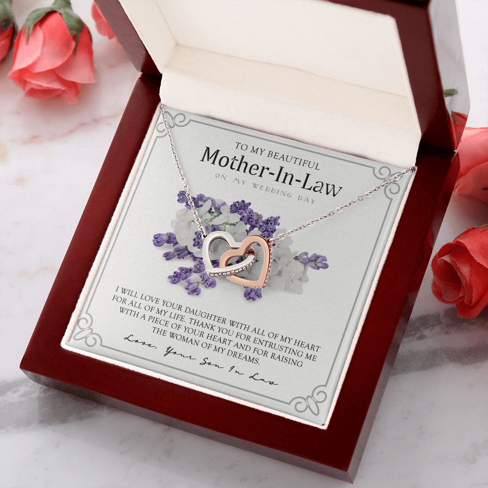 Mother in Law Necklace, Jewelry for Women, Future Mother in Law Gifts from Daughter in Law, Mother of Bride Gifts For Mother in Law, Birthday Gifts For Mother In Law From Daughter In Law9 Interlocking Hearts Necklace