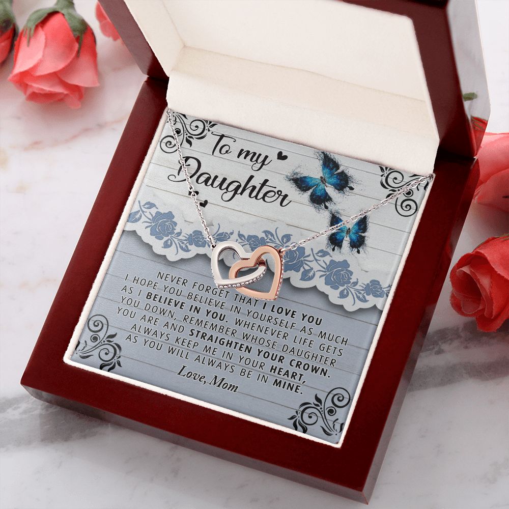 To My Daughter Necklace Gift from Mom, Mother and Daughter Jewelry Necklace for Girls, Mother Daughter Gift Ideas, Jewelry Pendant Necklace