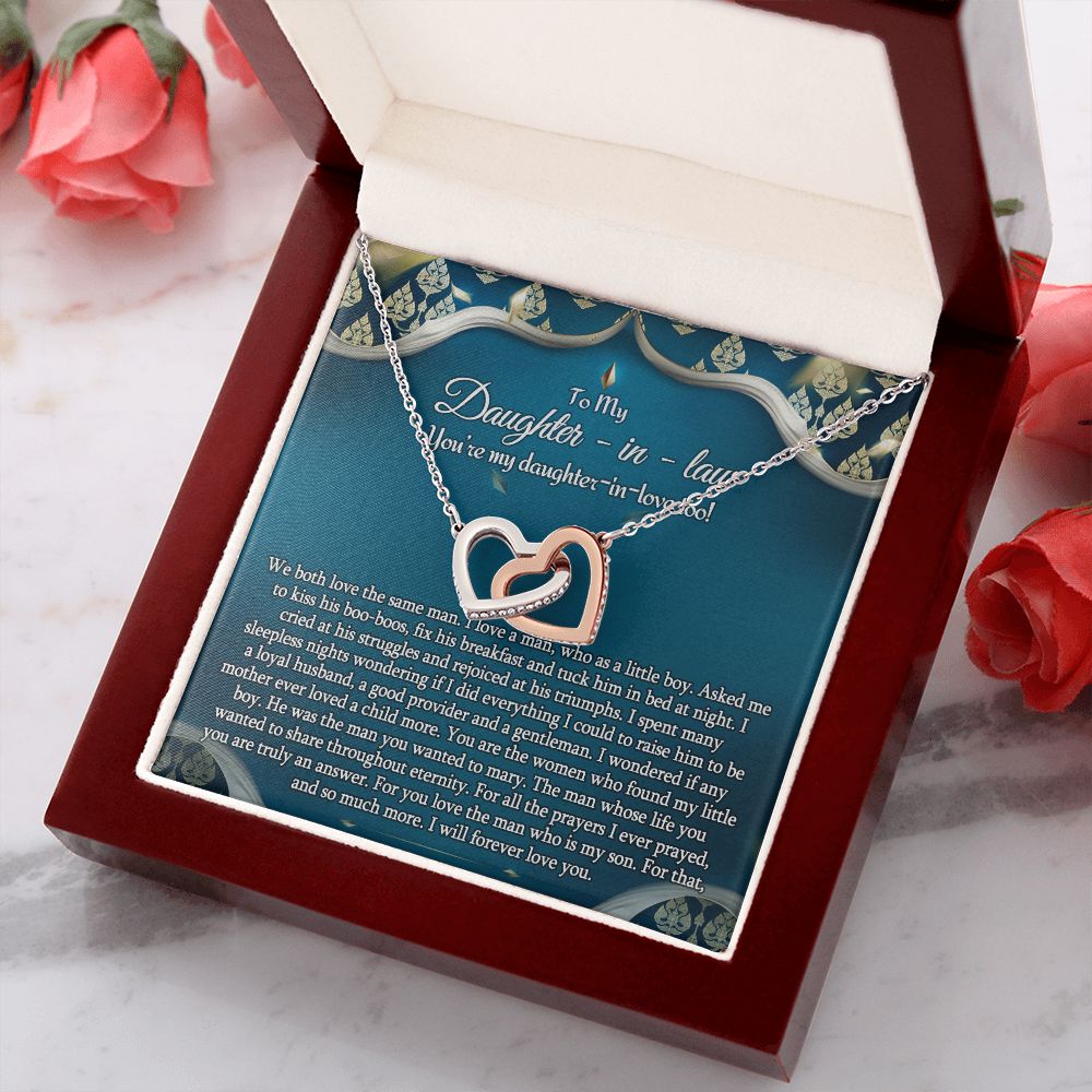 Daughter In Law Gifts Ideas, Daughter In Law Necklace, Gifts For Future Daughter In Law, Daughter In Law Birthday Gifts, Daughter-in-law Gifts From Mother In Law, Birthday Gifts For Daughter2 Interlocking Hearts Necklace