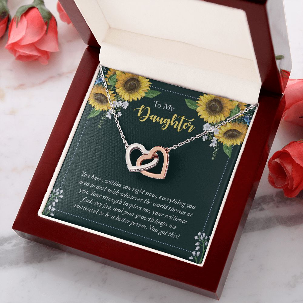 To My Daughter Necklace Gift from Mom, Mother and Daughter Jewelry Necklace for Girls, Mother Daughter Gift Ideas, Jewelry Pendant Necklace