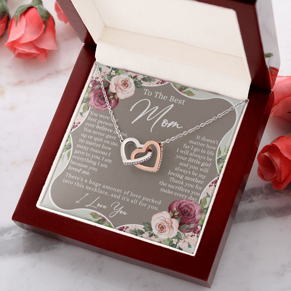 Sentimental Gifts For Mom, Necklace for Mother Thank You Gift for Mom, Mothers Day Gift for Mom Mother, Mom Gift Idea, To My Mom Necklace Mothers Day Gift From Daughter Son Interlocking Hearts Necklace