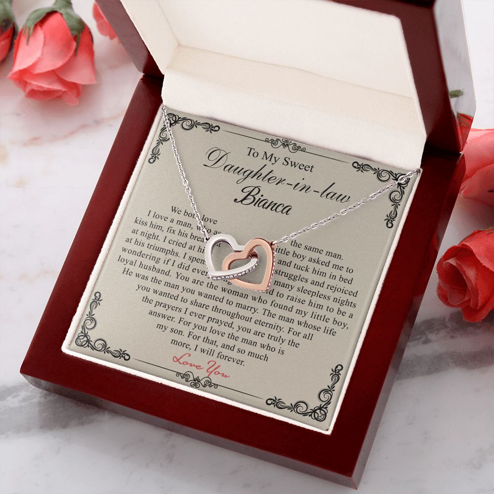 Daughter In Law Gifts Ideas, Daughter In Law Necklace, Gifts For Future Daughter In Law, Daughter In Law Birthday Gifts, Daughter-in-law Gifts From Mother In Law, Birthday Gifts For Daughter4 Interlocking Hearts Necklace