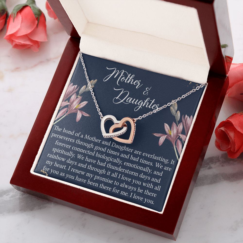 To My Mother Necklace Mom Bestfriend Best Mommy Mother In Law Stepmom For Mothers Day Birthday From Son Daughter Stepson Stepdaughter Necklace Gift Interlocking Hearts Necklace