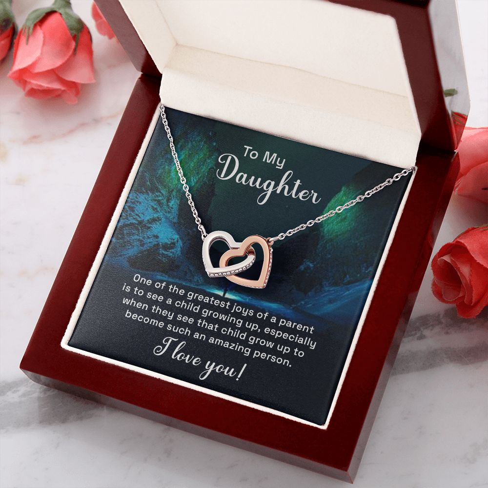 To My Daughter Necklace Gift from Mom, Mother and Daughter Jewelry Necklace for Girls, Mother Daughter Gift Ideas, Jewelry Pendant Necklace