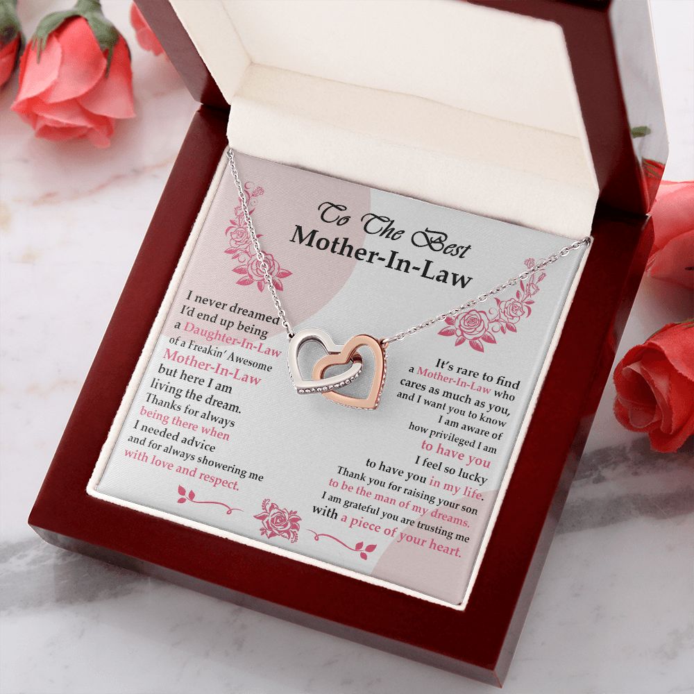 Mother in Law Necklace, Jewelry for Women, Future Mother in Law Gifts from Daughter in Law, Mother of Bride Gifts For Mother in Law, Birthday Gifts For Mother In Law From Daughter In Law6 Interlocking Hearts Necklace