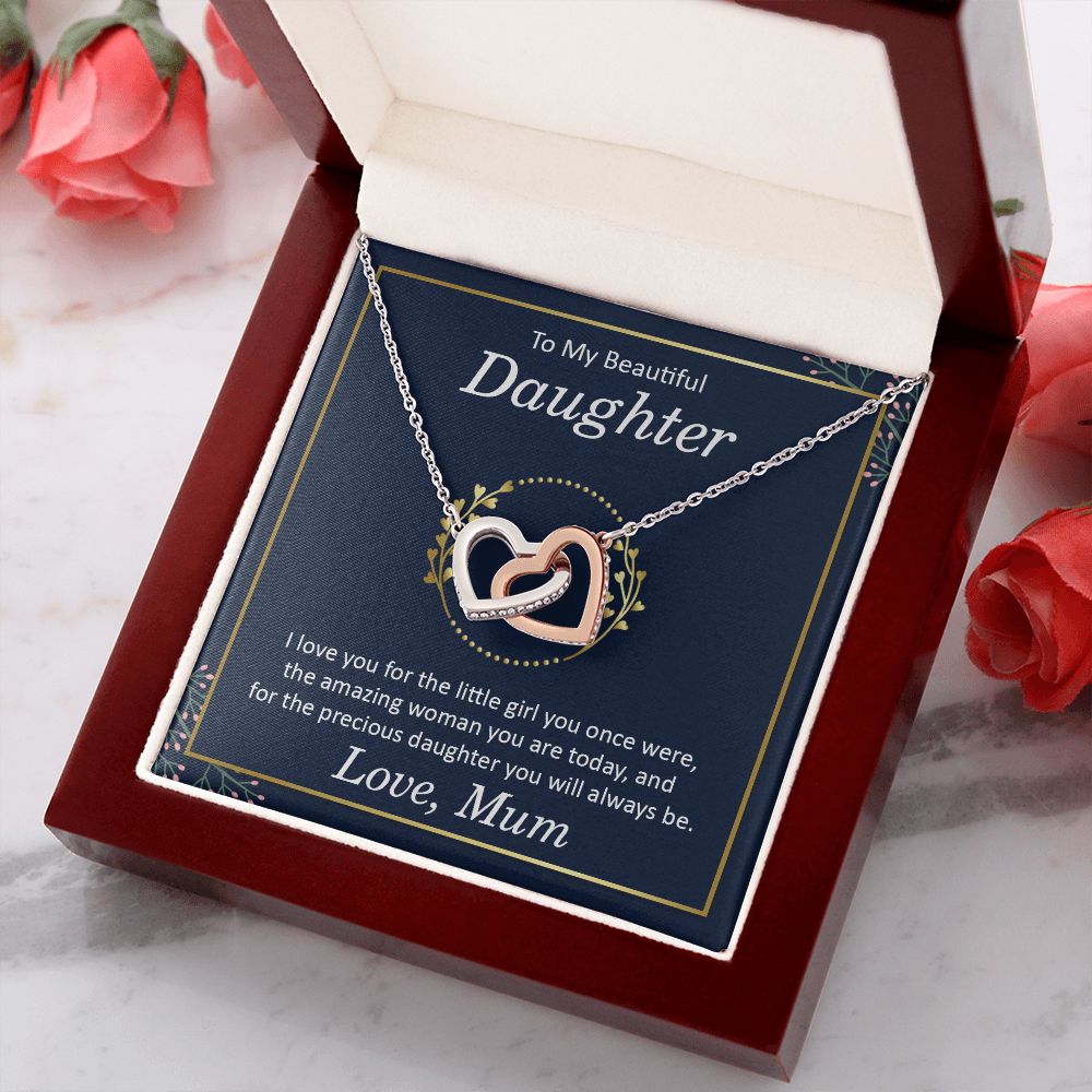 To My Daughter Necklace Gift from Mom, Mother and Daughter Jewelry Necklace for Girls, Mother Daughter Gift Ideas, Jewelry Pendant Necklace