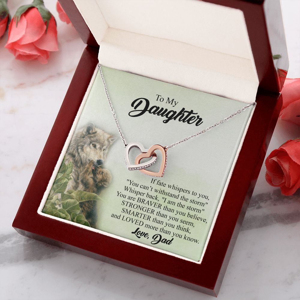 Mother Daughter Gift Ideas, To My Daughter Gift Necklace from Mom, Jewelry Pendant Present for Daughter, Birthday Christmas Gift Graduation Gifts for Daughters, Mother and Daughter Necklace 27 Interlocking Hearts Necklace