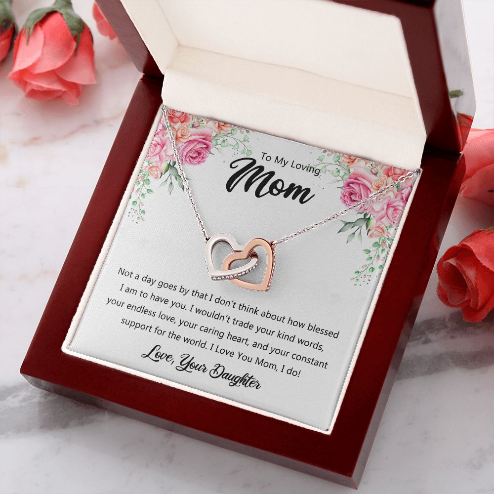To My Mom Necklace, Gift For Mom, Mother's Day Gift from Daughter, Mom Jewelry Gift for Mothers Day, Birthday Gift for Mother, Moms Gift from Daughter Son, Necklace for Mom Mother 9 Interlocking Hearts Necklace