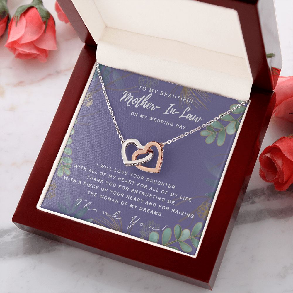 Mother in Law Necklace, Jewelry for Women, Future Mother in Law Gifts from Daughter in Law, Mother of Bride Gifts For Mother in Law, Birthday Gifts For Mother In Law From Daughter In Law8 Interlocking Hearts Necklace