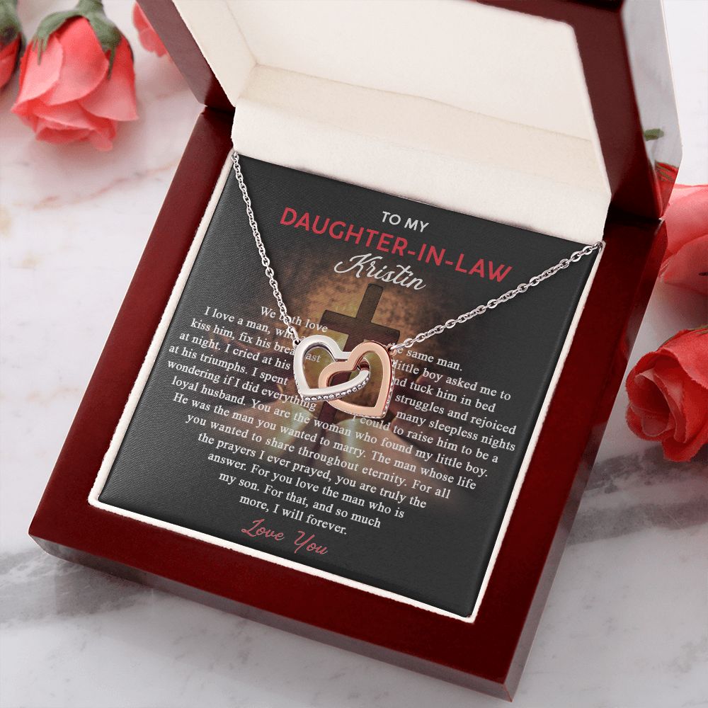 Daughter In Law Gifts Ideas, Daughter In Law Necklace, Gifts For Future Daughter In Law, Daughter In Law Birthday Gifts, Daughter-in-law Gifts From Mother In Law, Birthday Gifts For Daughter8 Interlocking Hearts Necklace