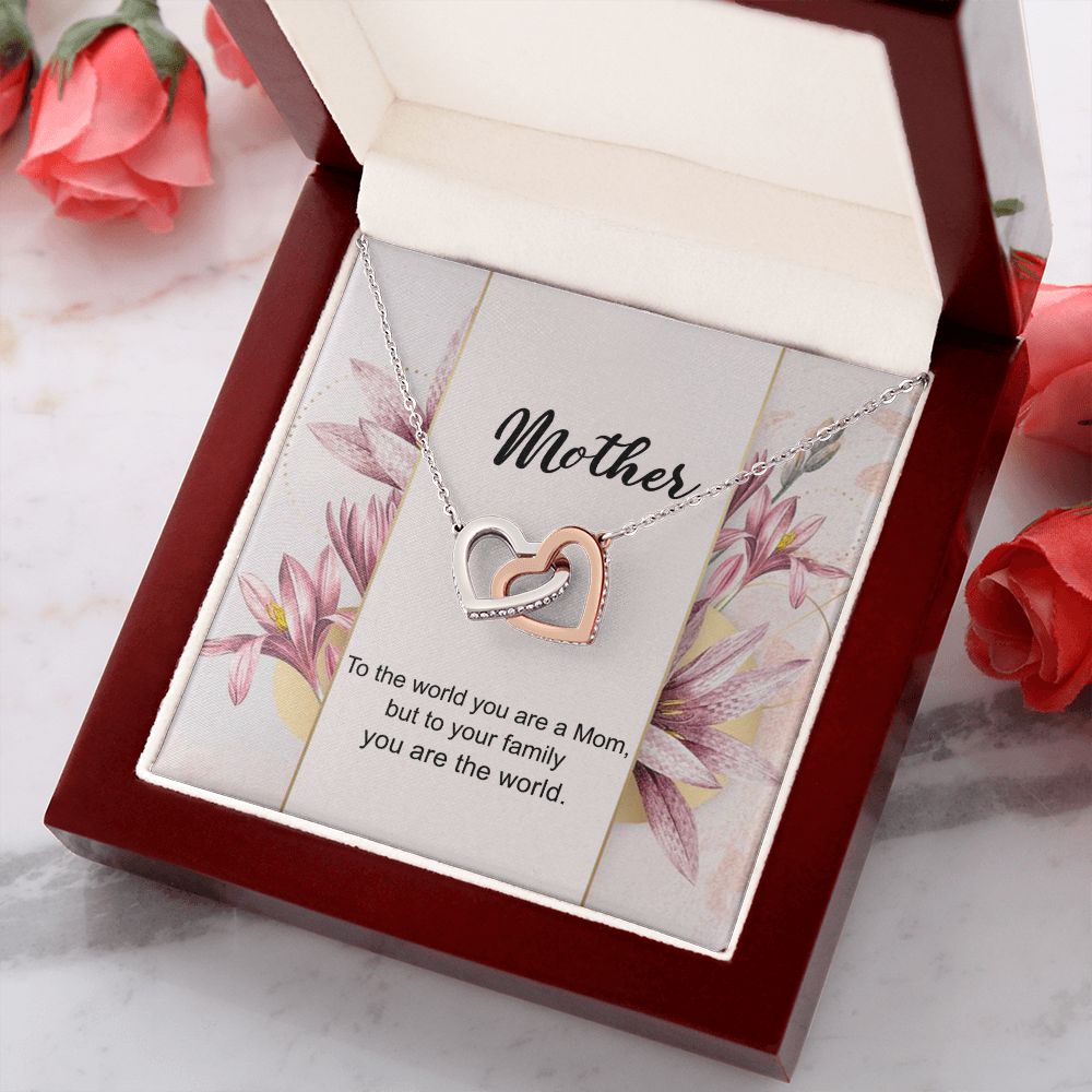 Mom Necklace Gifts for Mom from Daughter to Mom Gifts for Mothers Day from Daughter, To My Mom Necklace from Daughter to Mom Birthday Gifts Necklace with Message Card and Gift Box7 Interlocking Hearts Necklace