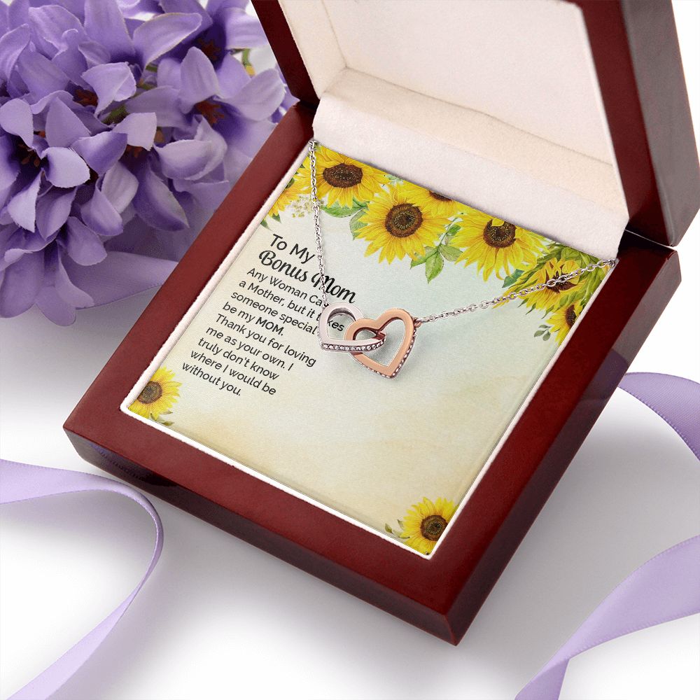 Mother Daughter Necklace as Daughter Gift from Mom, Mom Necklace as Christmas Gift for Mom from Son, Birthday Gift for Mother in Law Necklace, Bonus Mom Gifts for Step Mom Necklace3 Interlocking Hearts Necklace