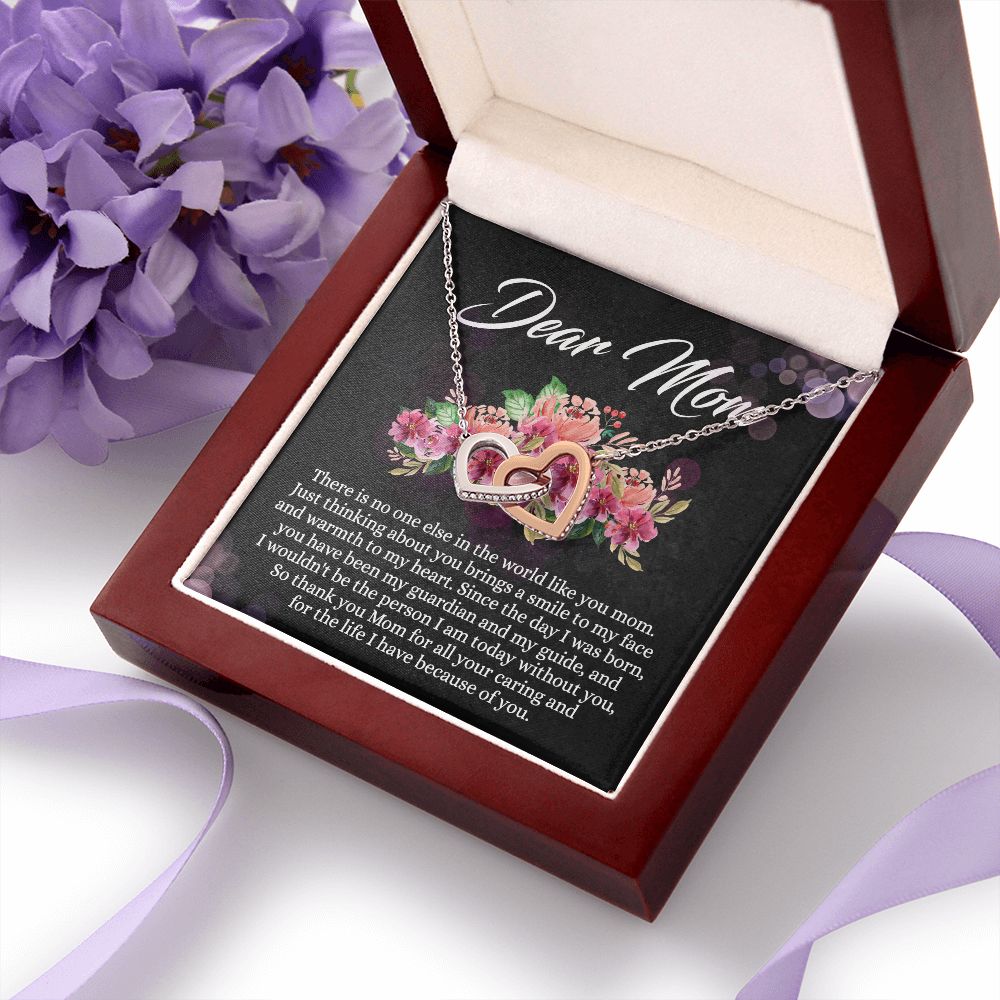 To My Mom Necklace, Mothers Day Gift From Daughter, Mom Gifts Idea, Mothers Day Necklace From Daughter, Mothers Day Gift From Son, Gift For Mom From Son, Mothers Day Jewelry Box Interlocking Hearts Necklace