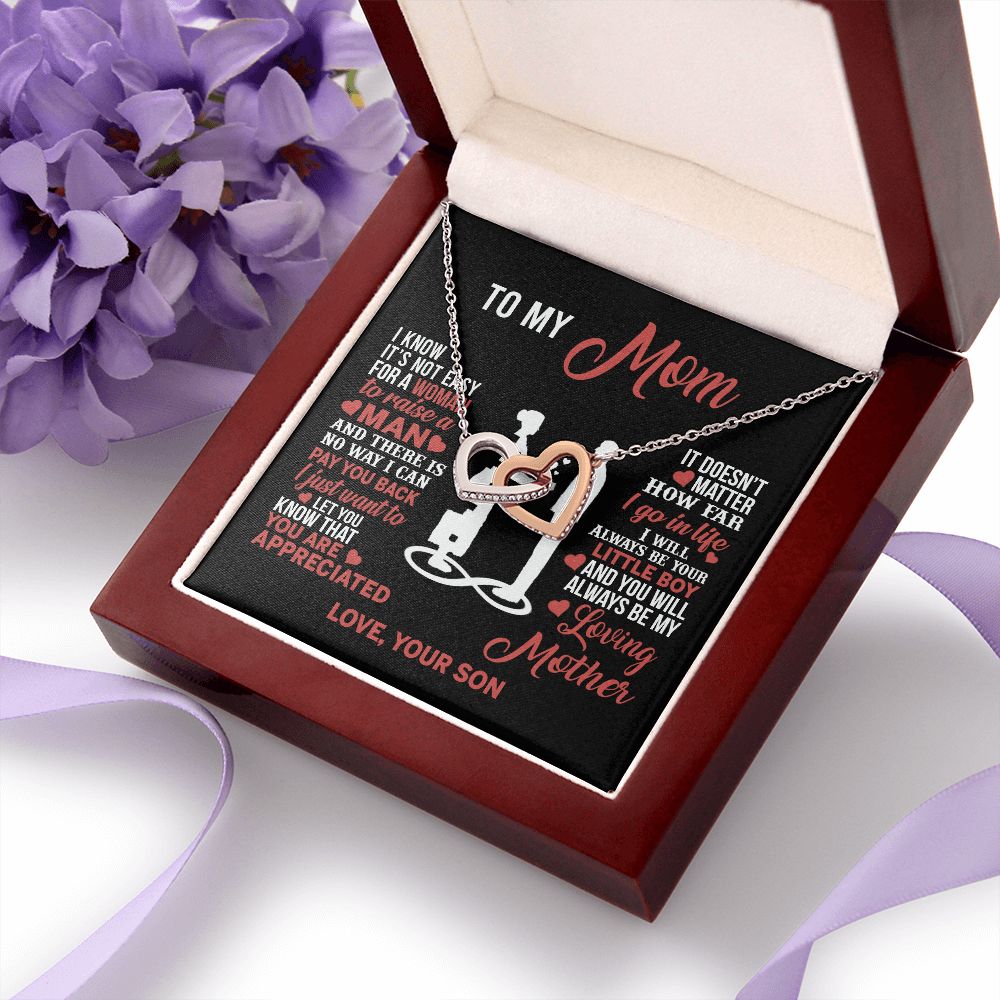 Mom Necklace Mothers Day Gift From Son To My Mom Forevere Love Necklace Gift Mom Interlocking Hearts Necklace