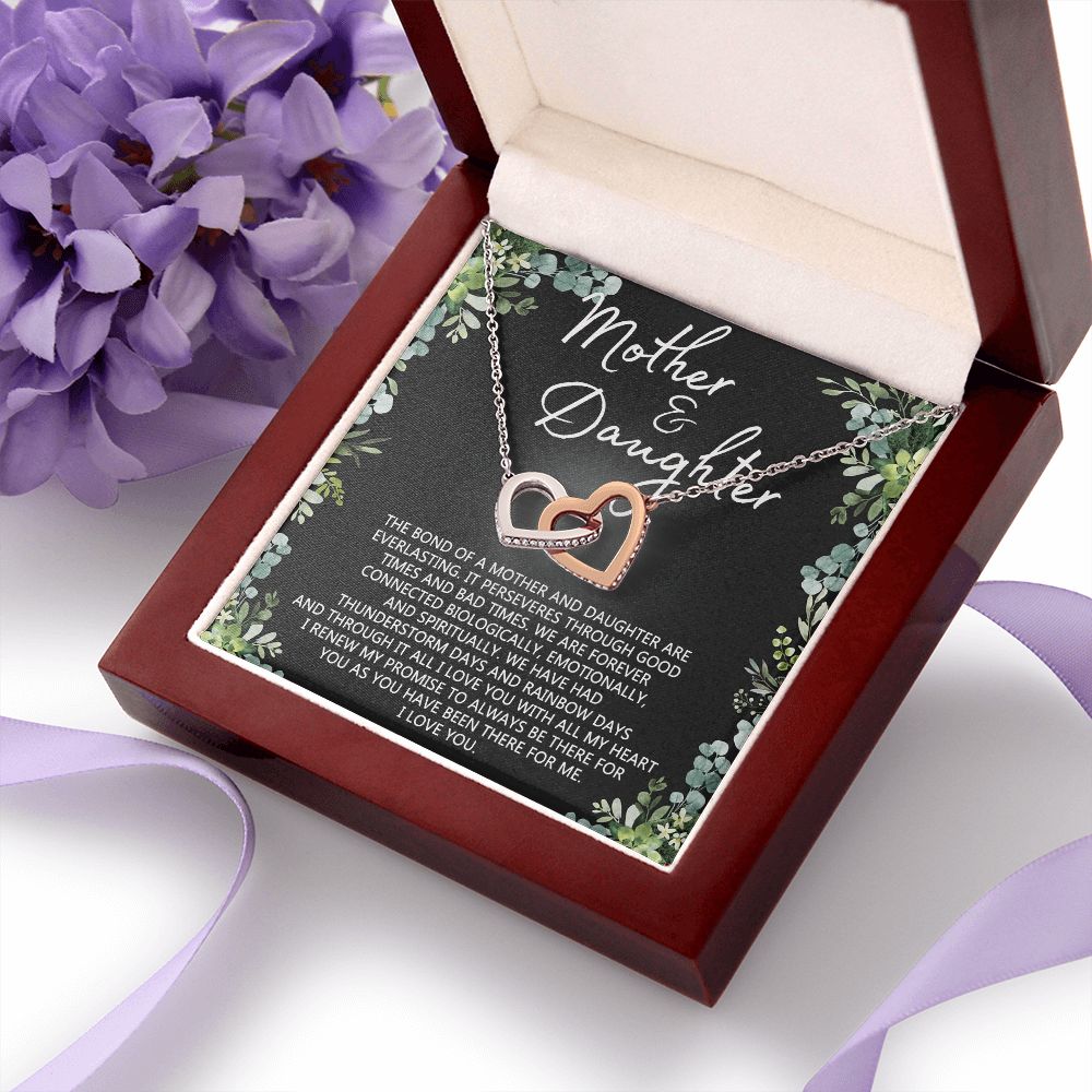 Mother Daughter Necklace Mothers day Necklace Mother Daughter Gift Mother Daughter Jewelry Gift For Daughter From Mom Daughter Mother Birthday Gift Interlocking Hearts Necklace