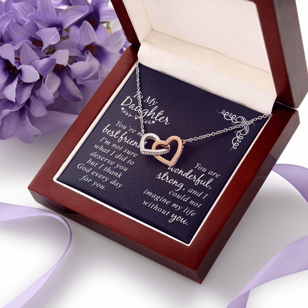 To My Daughter Necklace Gift from Mom, Mother and Daughter Jewelry Necklace for Girls, Mother Daughter Gift Ideas, Jewelry Pendant Necklace