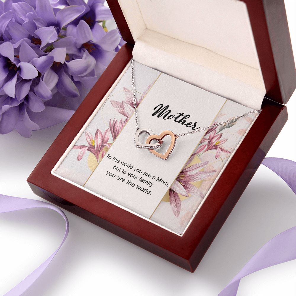 Mom Necklace Gifts for Mom from Daughter to Mom Gifts for Mothers Day from Daughter, To My Mom Necklace from Daughter to Mom Birthday Gifts Necklace with Message Card and Gift Box7 Interlocking Hearts Necklace