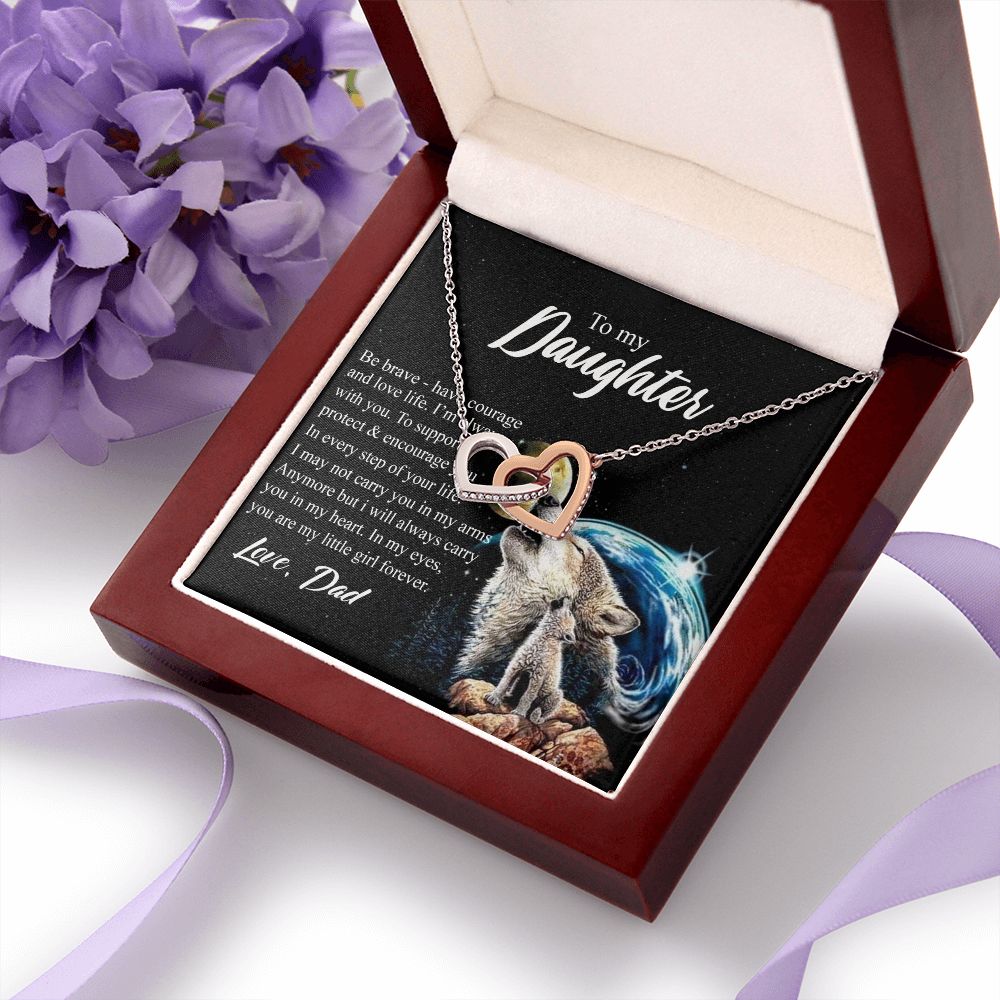 Mother Daughter Gift Ideas, To My Daughter Gift Necklace from Mom, Jewelry Pendant Present for Daughter, Birthday Christmas Gift Graduation Gifts for Daughters, Mother and Daughter Necklace 26 Interlocking Hearts Necklace