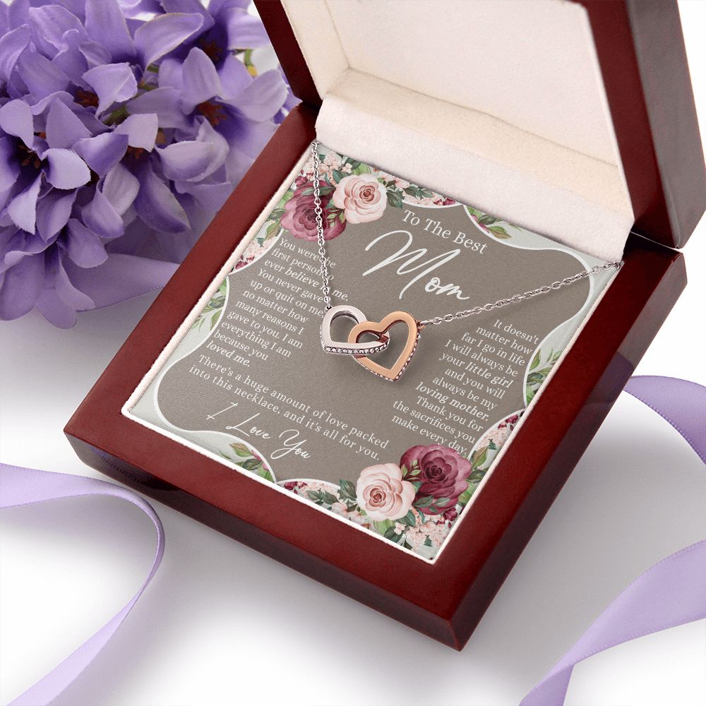 Sentimental Gifts For Mom, Necklace for Mother Thank You Gift for Mom, Mothers Day Gift for Mom Mother, Mom Gift Idea, To My Mom Necklace Mothers Day Gift From Daughter Son Interlocking Hearts Necklace