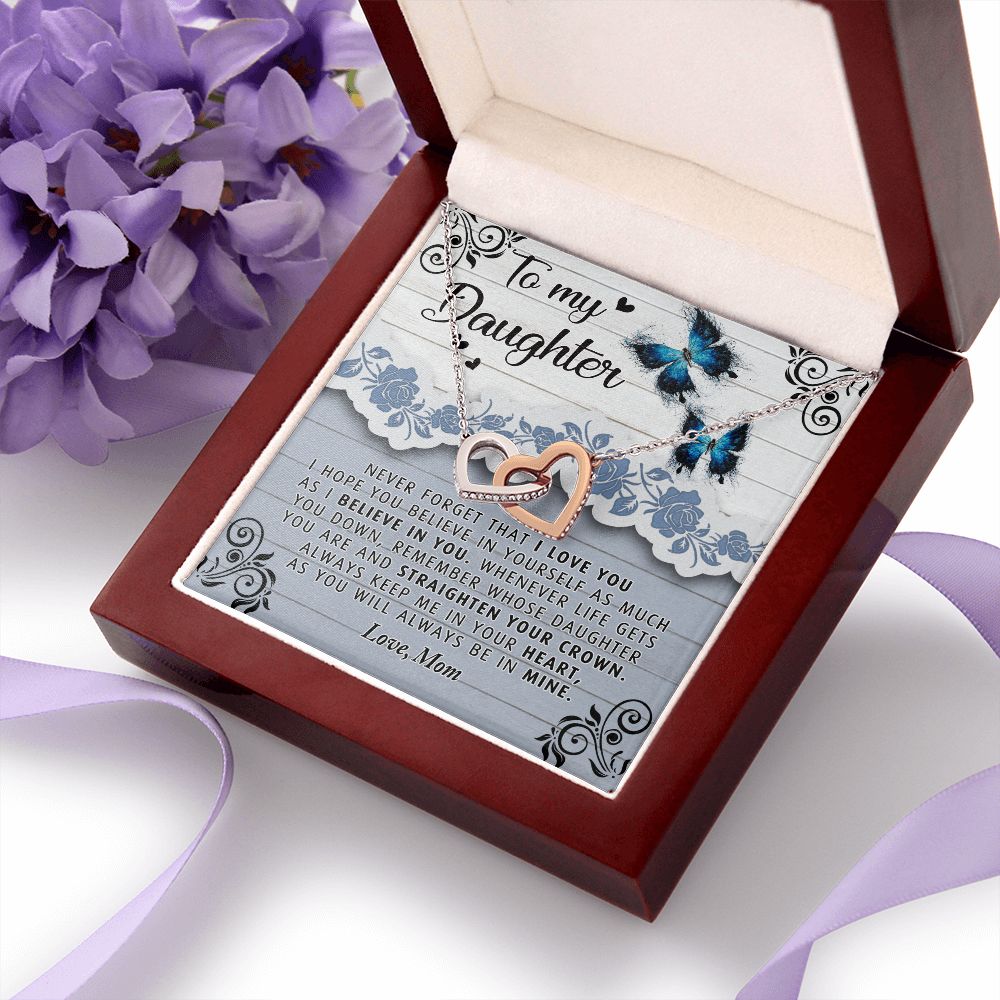 To My Daughter Necklace Gift from Mom, Mother and Daughter Jewelry Necklace for Girls, Mother Daughter Gift Ideas, Jewelry Pendant Necklace