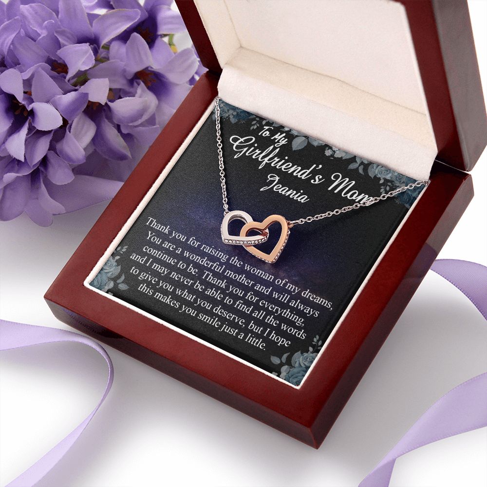 To My Girlfriends Mom Gift Mother's Day Gift for Girlfriend's Mom Necklace Gift Interlocking Hearts Necklace