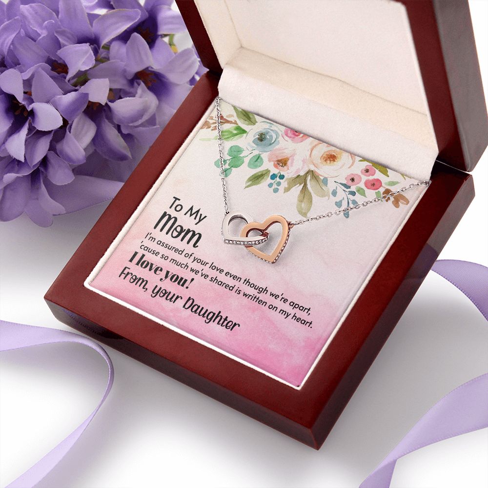 To My Mom Necklace, Gift For Mom, Mother's Day Gift from Daughter, Mom Jewelry Gift for Mothers Day, Birthday Gift for Mother, Moms Gift from Daughter Son, Necklace for Mom Mother 21 Interlocking Hearts Necklace