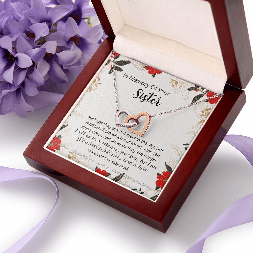 In Memory Of Your Sister Gift, Sympathy Loss Of Sister, Memorial Gift For Loss Of Sister , Sympathy Gift Loss Of A Sister, Loss Of A Sister Interlocking Hearts Necklace