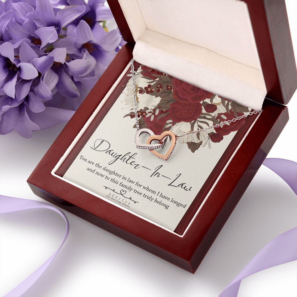 Daughter In Law Gifts Ideas, Daughter In Law Necklace, Gifts For Future Daughter In Law, Daughter In Law Birthday Gifts, Daughter-in-law Gifts From Mother In Law, Birthday Gifts For Daughter7 Interlocking Hearts Necklace
