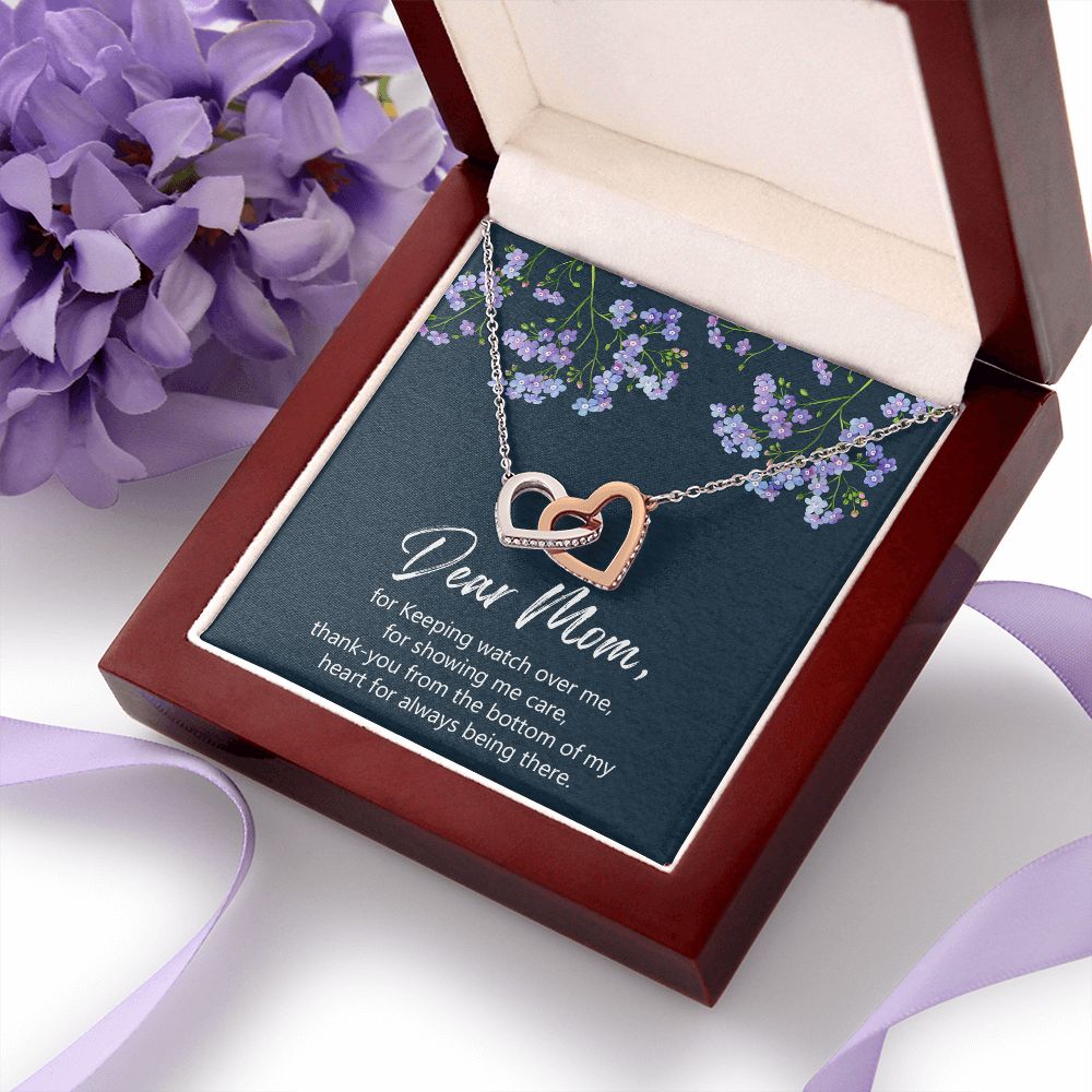 Mother's necklace, Mom gift from daughter, Mom gift from son, Mother's Day jewelry, Mom birthday gift, gifts for mom, Mom bday Interlocking Hearts Necklace