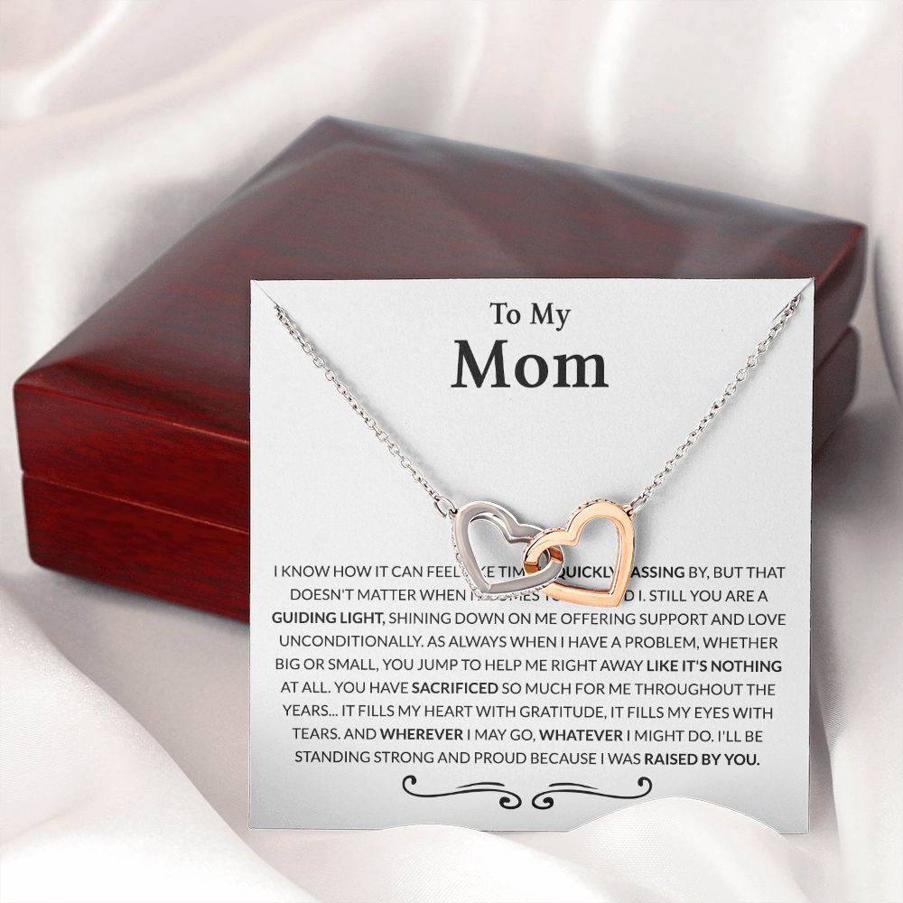 Gift for Mom from Daughter Moms Birthday Meaningful Gift for Mom Wedding Gifts Interlocking Hearts Necklace