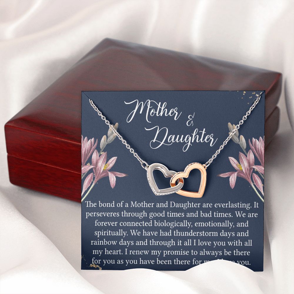 To My Mother Necklace Mom Bestfriend Best Mommy Mother In Law Stepmom For Mothers Day Birthday From Son Daughter Stepson Stepdaughter Necklace Gift Interlocking Hearts Necklace