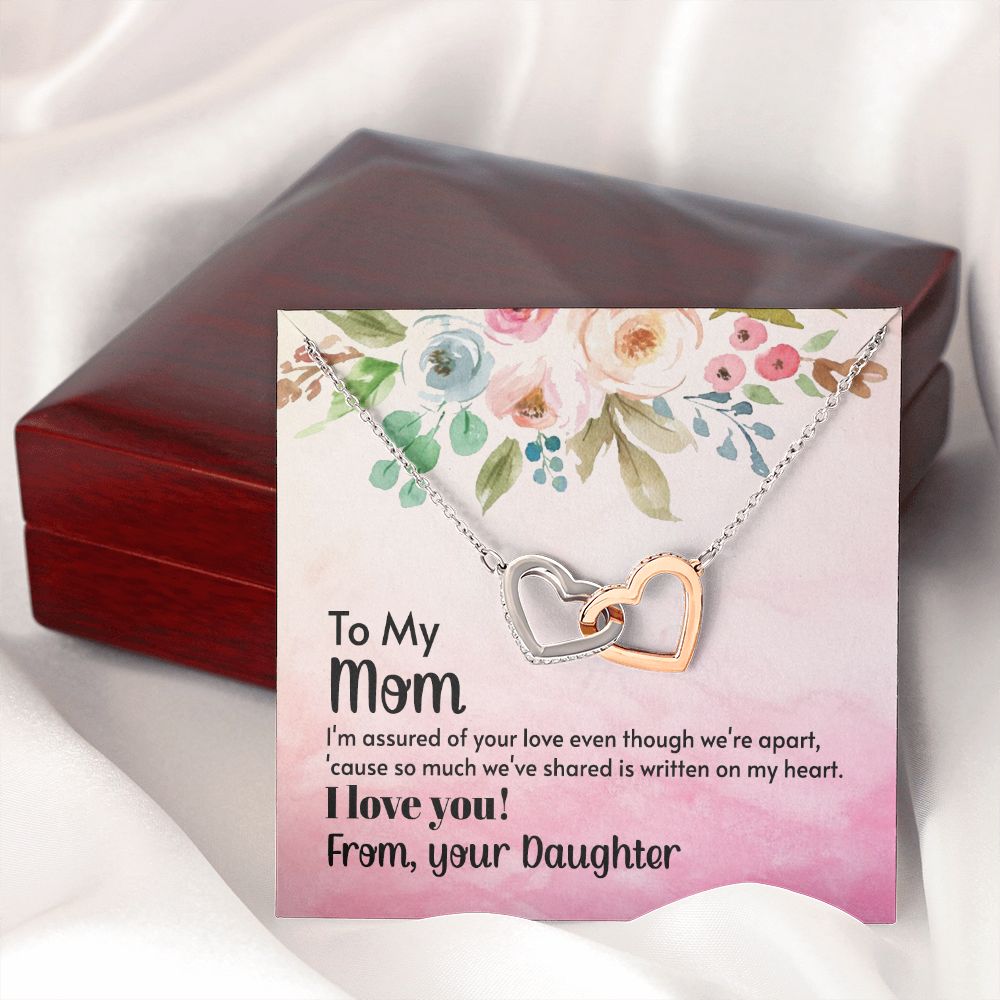 To My Mom Necklace, Gift For Mom, Mother's Day Gift from Daughter, Mom Jewelry Gift for Mothers Day, Birthday Gift for Mother, Moms Gift from Daughter Son, Necklace for Mom Mother 21 Interlocking Hearts Necklace