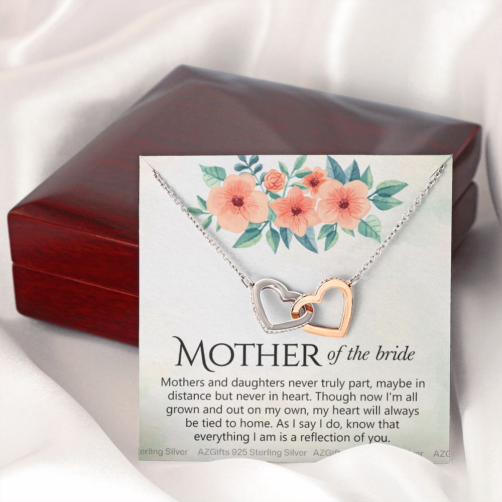 Mother Of The Bride Gift, Mother Of The Bride, Mother Of The Bride Gifts, Gift For Mother Of The Bride, Mother Of Bride Jewelry2 Interlocking Hearts Necklace