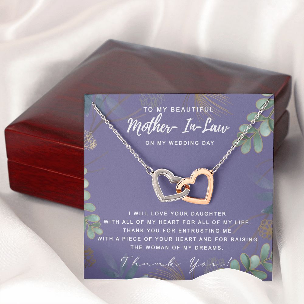 Mother in Law Necklace, Jewelry for Women, Future Mother in Law Gifts from Daughter in Law, Mother of Bride Gifts For Mother in Law, Birthday Gifts For Mother In Law From Daughter In Law8 Interlocking Hearts Necklace