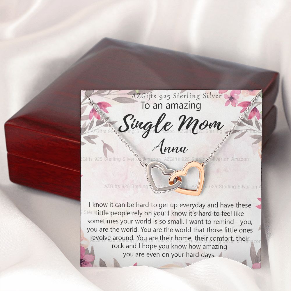 Personalized Necklace Gift To My Single Mom Necklace Gift for Mothers Day Gift Present for Single Mother Super Mom Necklace Gift for Single Mother Bonus Mom Gifts Jewelry for Women