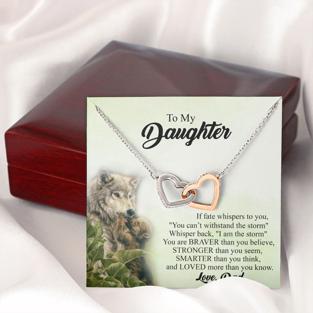 Mother Daughter Gift Ideas, To My Daughter Gift Necklace from Mom, Jewelry Pendant Present for Daughter, Birthday Christmas Gift Graduation Gifts for Daughters, Mother and Daughter Necklace 27 Interlocking Hearts Necklace