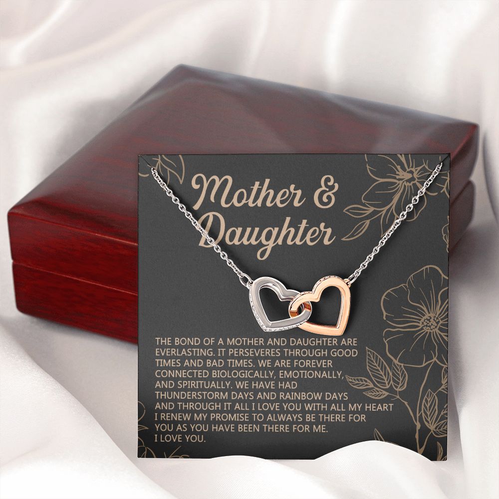 Mother Daughter Necklace Mothers day Necklace Mother Daughter Gift Mother Daughter Jewelry Gift For Daughter From Mom Daughter Mother Interlocking Hearts Necklace