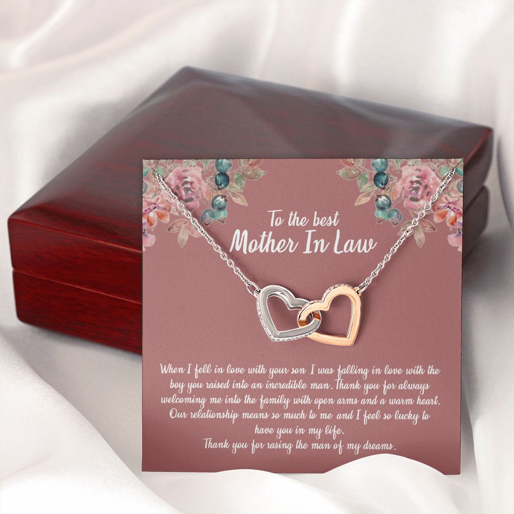 Mother in Law Necklace, Jewelry for Women, Future Mother in Law Gifts from Daughter in Law, Mother of Bride Gifts For Mother in Law, Birthday Gifts For Mother In Law From Daughter In Law3 Interlocking Hearts Necklace