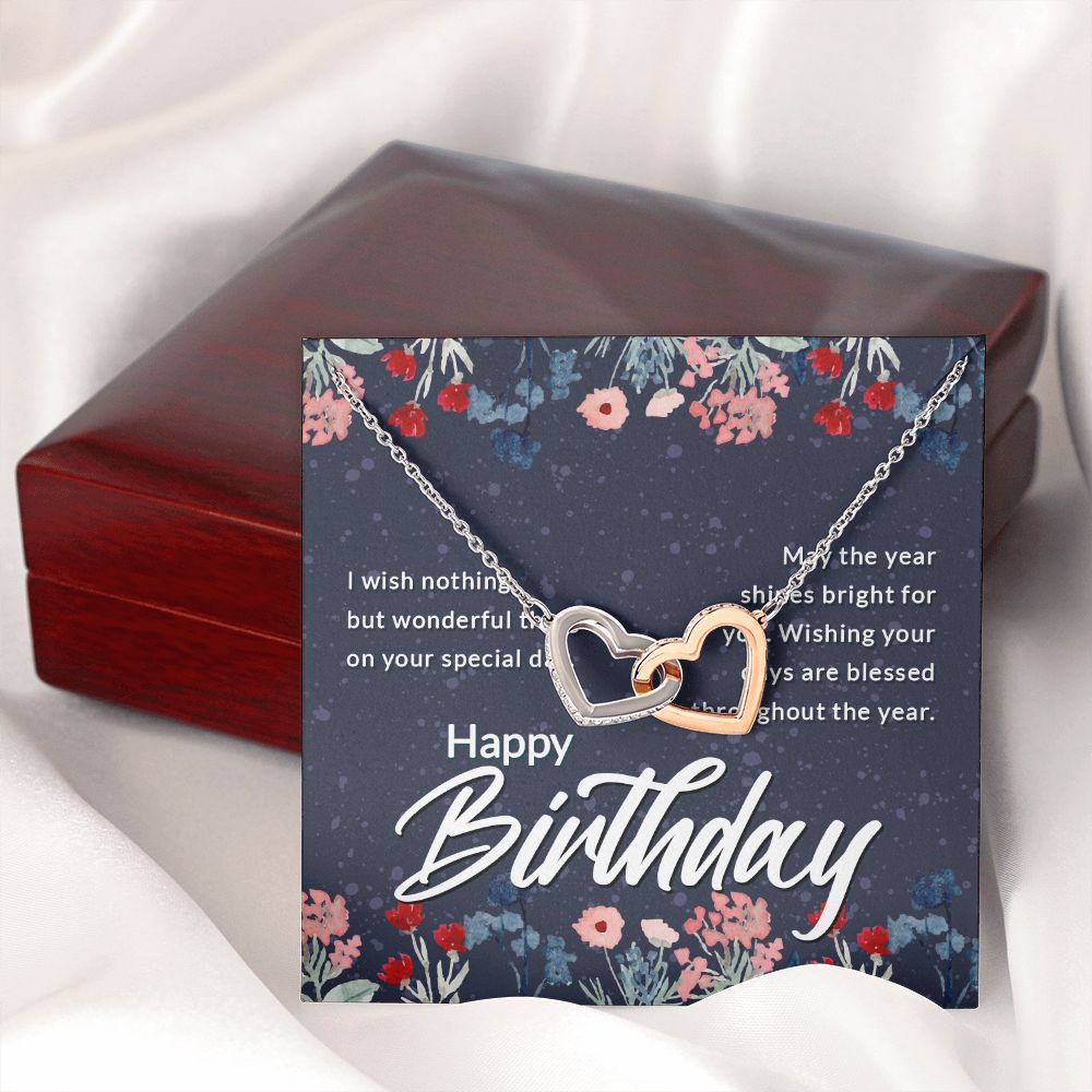 Mom Necklace Gifts for Mom from Daughter to Mom Gifts for Mothers Day from Daughter, To My Mom Necklace from Daughter to Mom Birthday Gifts Necklace with Message Card and Gift Box2230 Interlocking Hearts Necklace