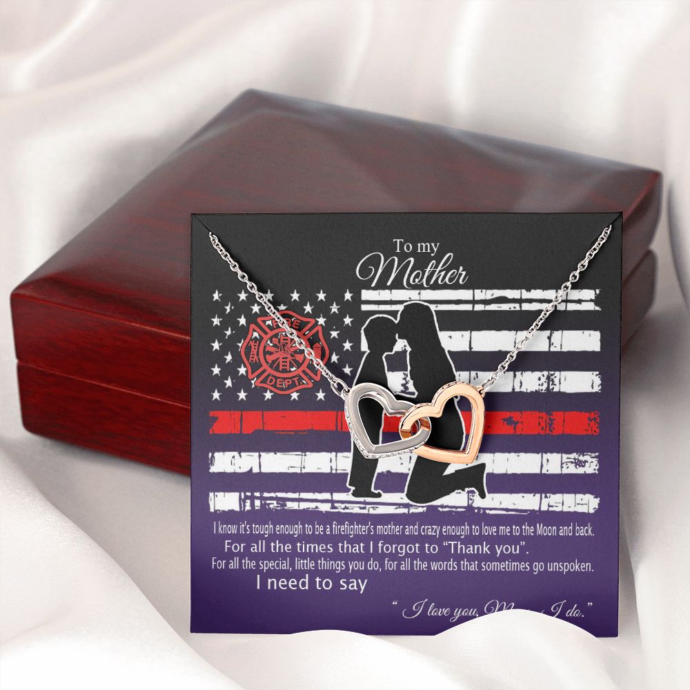 Mom Necklace Gifts for Mom from Daughter to Mom Gifts for Mothers Day from Daughter, To My Mom Necklace from Daughter to Mom Birthday Gifts Necklace with Message Card and Gift Box2233 Interlocking Hearts Necklace