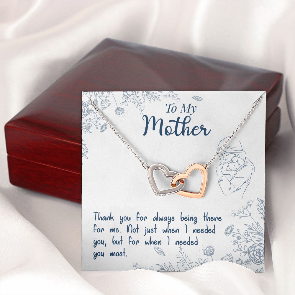To My Mom Necklace Pendant Gift From Daughter Necklace I Needed You Most Gift For To Mom Happy Mother's Day Mother In Law Gift On Birthday Anniversary Gift 30821 Interlocking Hearts Necklace