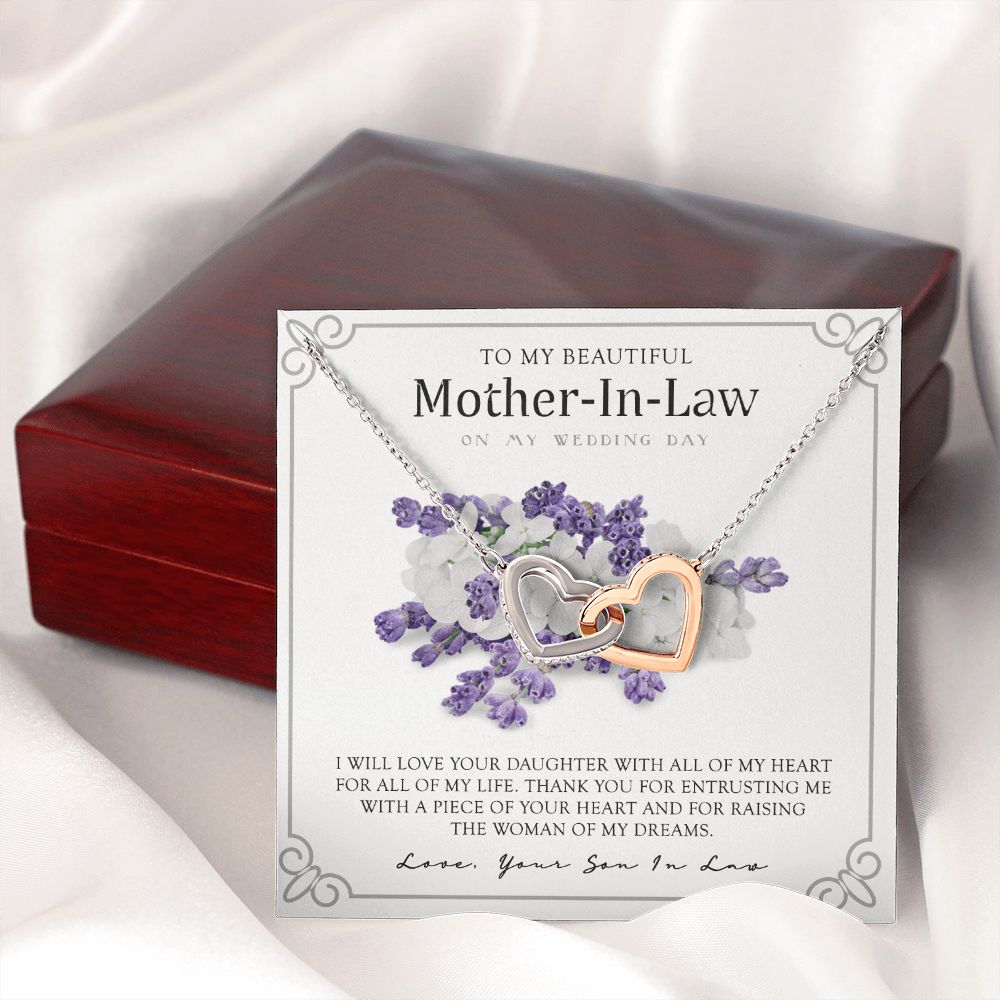 Mother in Law Necklace, Jewelry for Women, Future Mother in Law Gifts from Daughter in Law, Mother of Bride Gifts For Mother in Law, Birthday Gifts For Mother In Law From Daughter In Law9 Interlocking Hearts Necklace